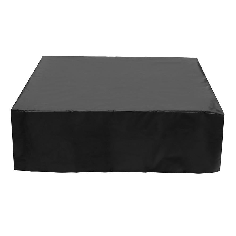 280x280x80cm 210D Polyester Anti-Dust Sofa Barbecue Stove Furniture Waterproof Cover Black/Silver