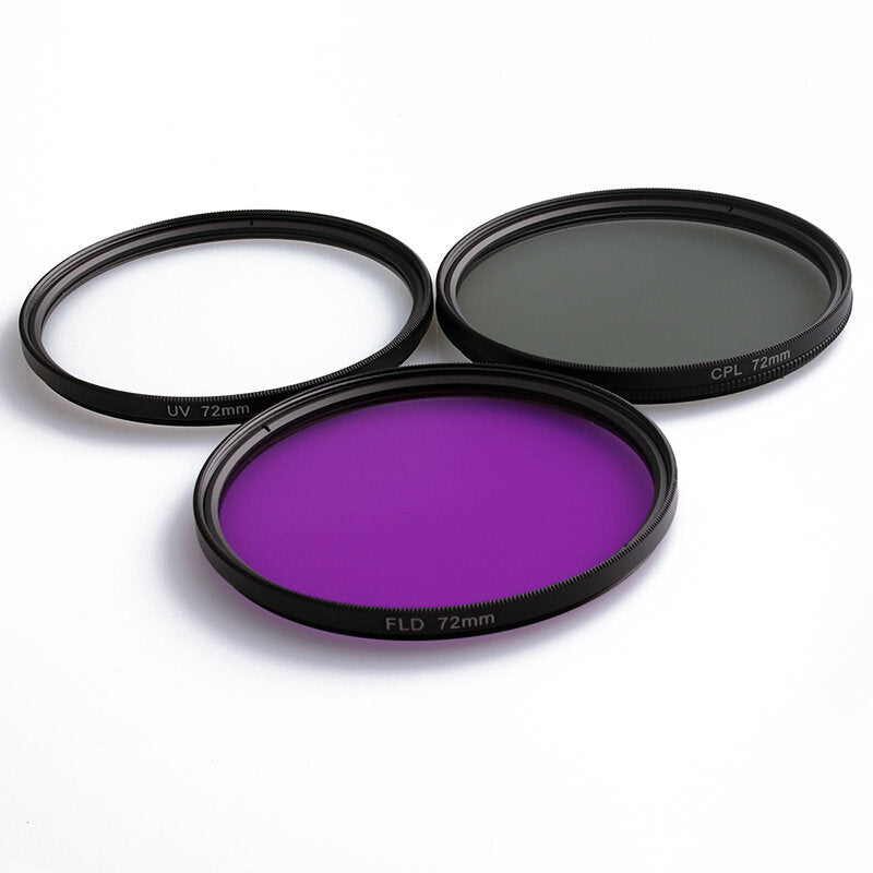 3 in 1 UV CPL FLD 49/52/55/58/62/67/72/77mm Lens Fliter for DSLR Camera