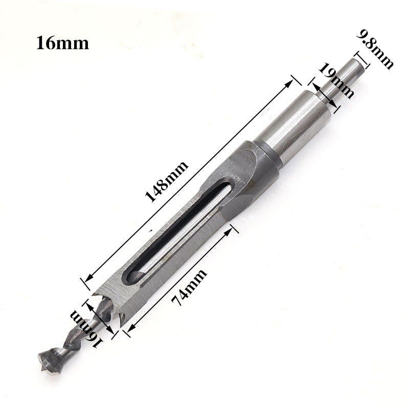 6mm-16mm Square Hole Twist Drill Bit Square Auger Drill Mortising Chisel