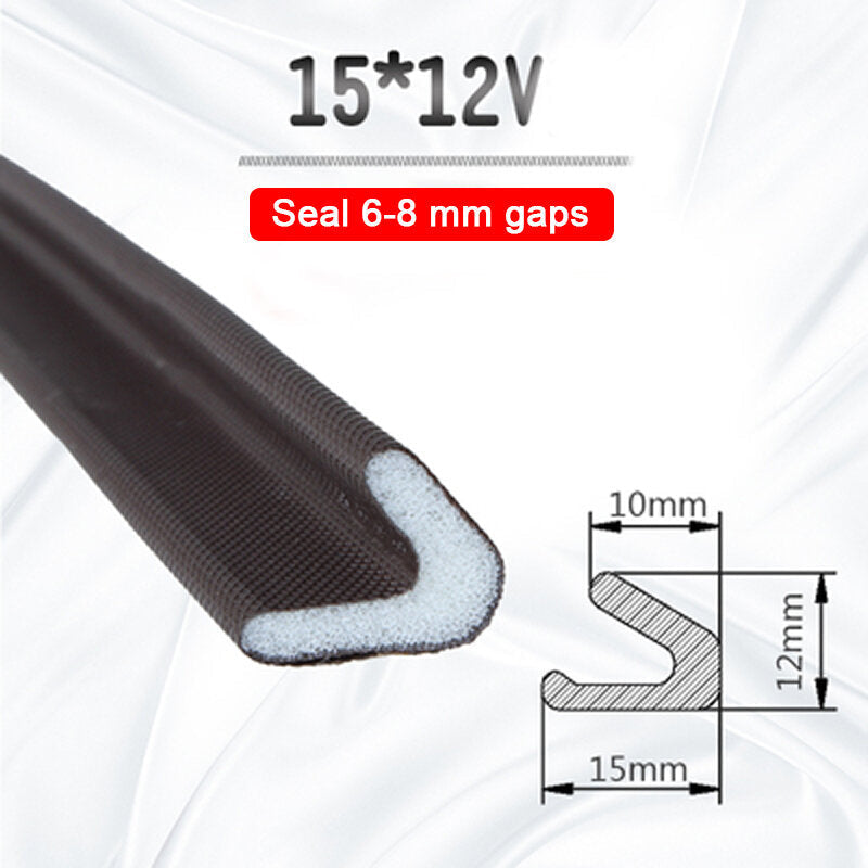 5m Self Adhesive Soundproof Foam Door Window Seal Acoustic V Type Sealing Strip Weather Stripping Gap Filler