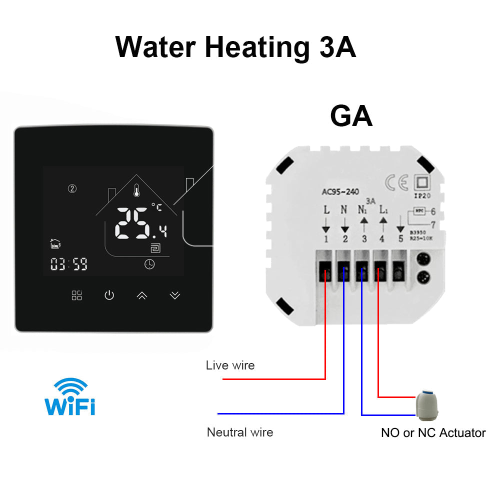 Electric Floor Heating Room Thermostat Water Gas Boiler Smart WiFi / Indoor Thermoregulator Works With Google Smart Life