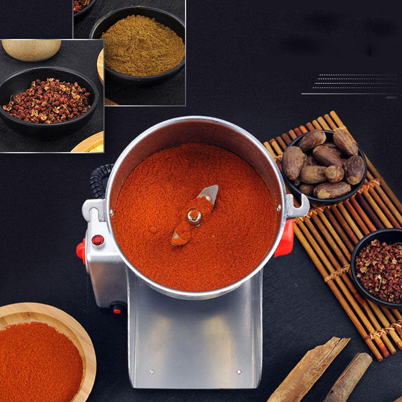 800A 2500W 800g Electric Grains Spices Cereal Dry Food Grinder Mill Grinding Machine Stainless Steel Blender