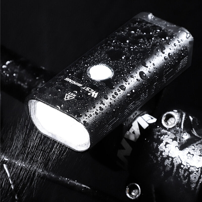 2200mAh 400Lm Bike Light Rainproof USB Rechargeable LED MTB Front Lamp Headlight Aluminum Alloy Ultralight Bike Flashlight