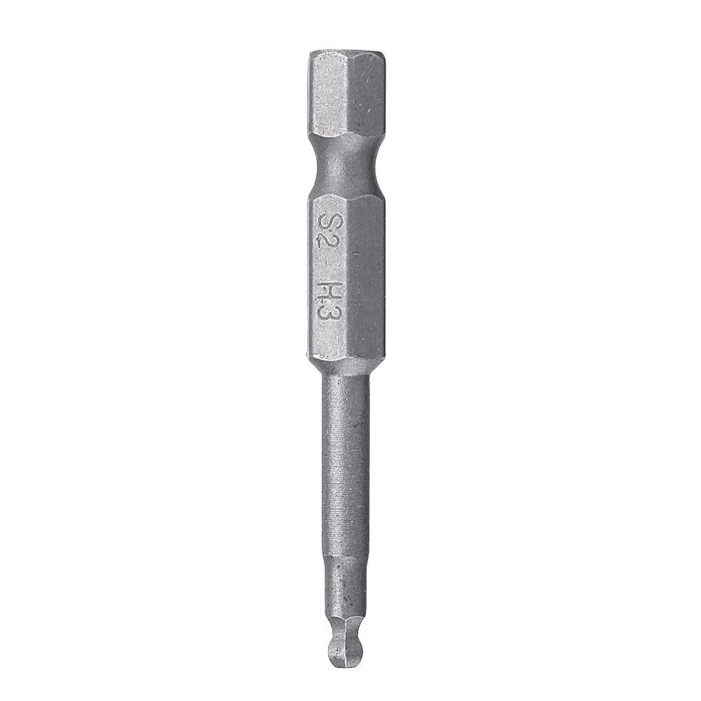 8pcs 50mm S2 Magnetic Ball Screwdriver Bits H1.5/2/2.5/3/4/5/6/8 Screwdriver Hex Shank