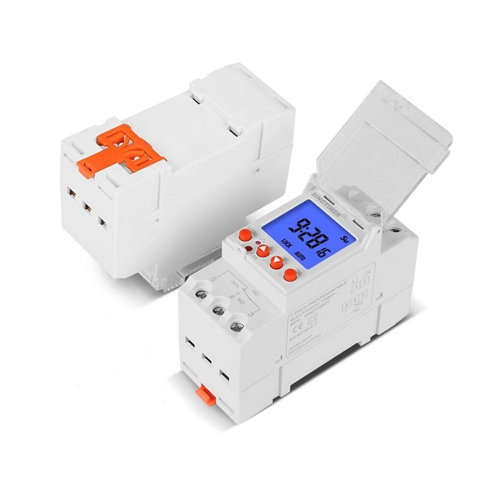 LCD Backlight Display TM928 Rail Timer 1 Second Min Interval 7 Days Programmable Rail Timer,85-265V 16A/30A