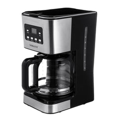 220V Coffee Maker 12 Cups 1.5L Semi-Automatic Espresso Making Machine Stainless Steel