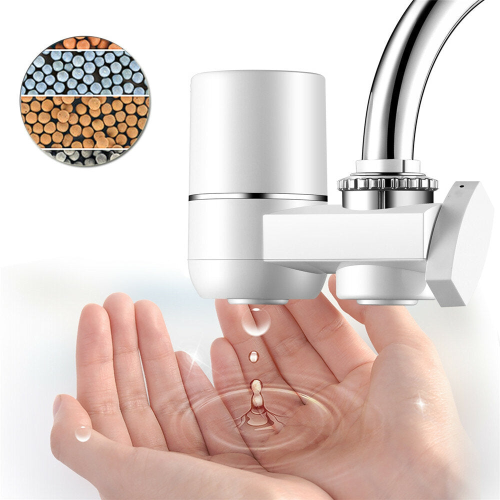 Universal Kitchen Water Filter Faucet Mount Washable Ceramic Sink Replaceable Water Purifier