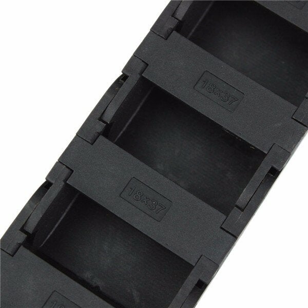 18mm x 37mm Openable Plastic Cable Drag Chain 1M Long Wire Carrier Drag Chain