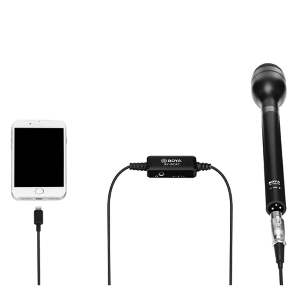 XLR to Adapter Cable 3 Position Pad for iPhone 11 Pro iPad iPod Touch iOS Devices Microphone Wired