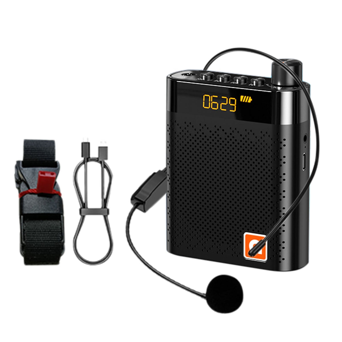 Portable Bluetooth 5.0 Speaker Professional Voice Amplifier with Microphone FM Radio Sound 2000mAh Battery Life