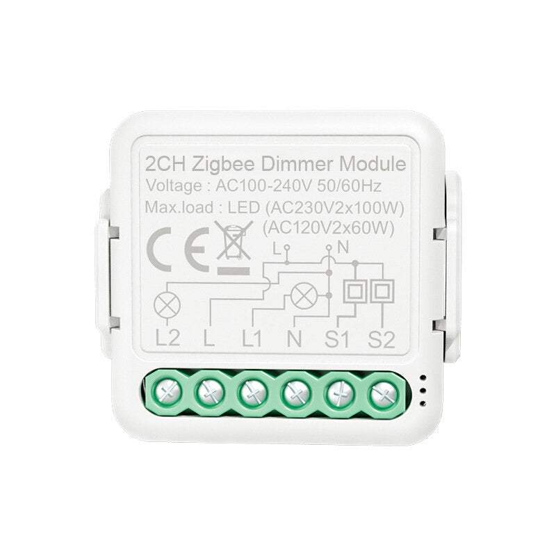 Dimmer Smart Switch Module Controller 2 Way/2CH Remote Control Smart Light Switch Relay Google Assistant Alexa