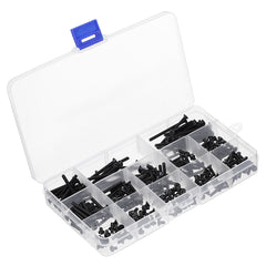 260Pcs M3 10.9 Grade Carbon Steel Hex Socket Flat Countersunk Head Screw Bolts Assortment Set