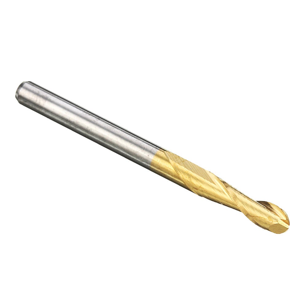 10pcs3.175mm Shank Titanium Coated Ball Nose End Milling Cutter Set 1mm-3.175mm CNC Milling Cutter