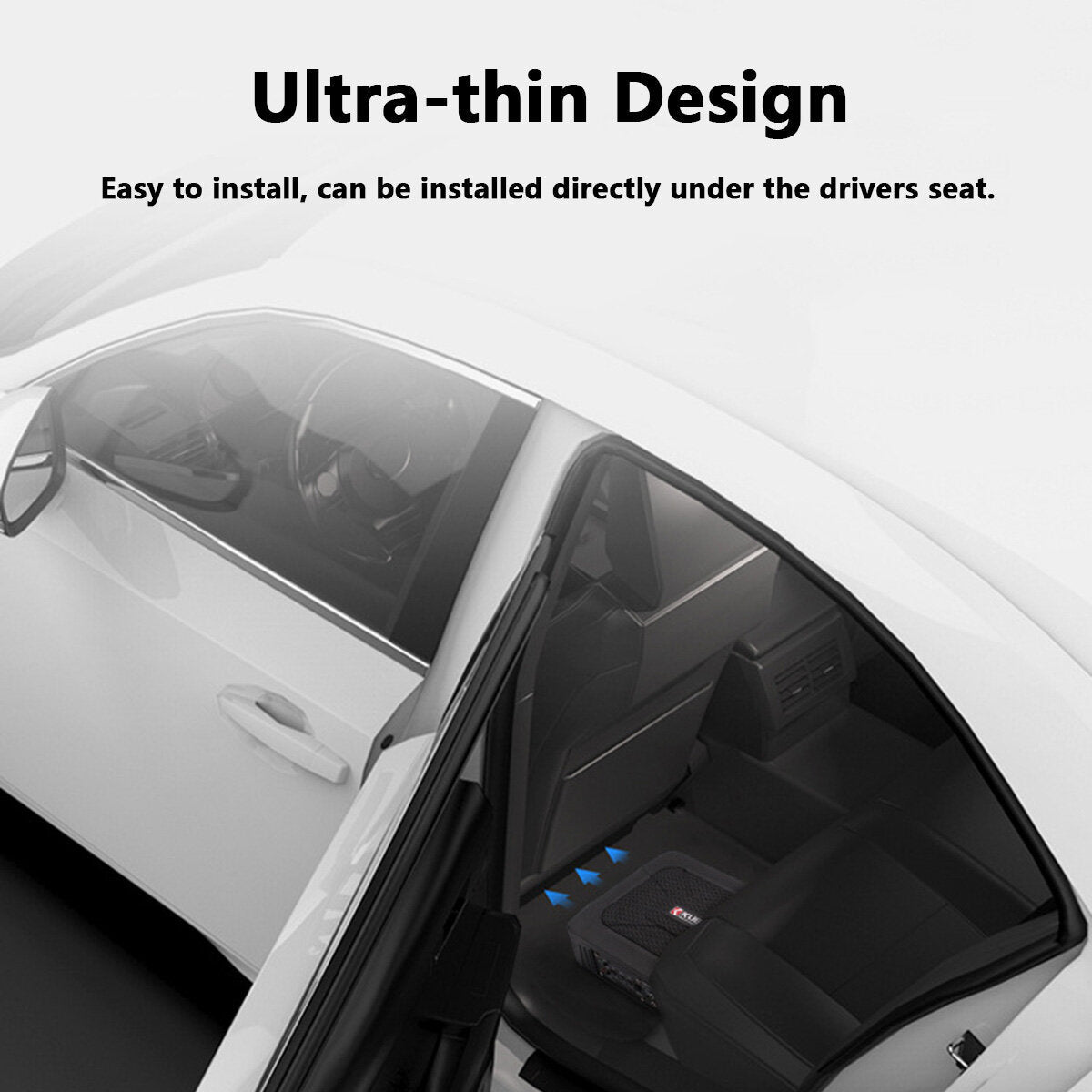 Car Under Seat Active Amplifier Subwoofer Bass Hi-Fi 6*9 inch 800W Slim Car Subwoofer Speaker