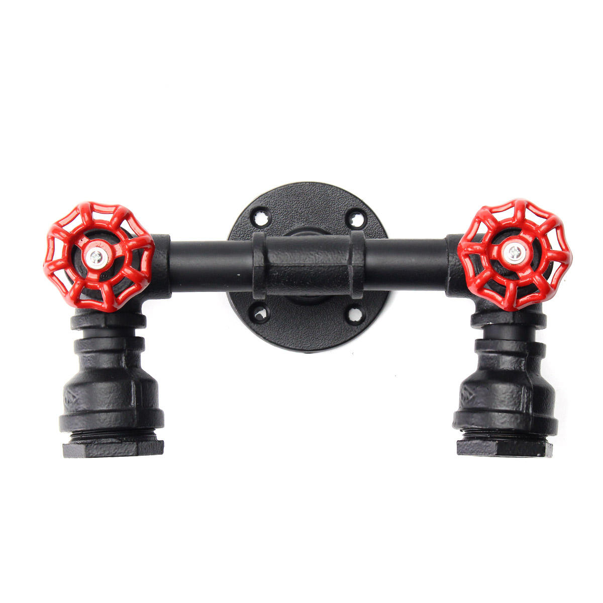 Retro Wall Lamp Industrial Iron Dual Water Pipe Shape Sconce Light Fixture Fitting Home Decor