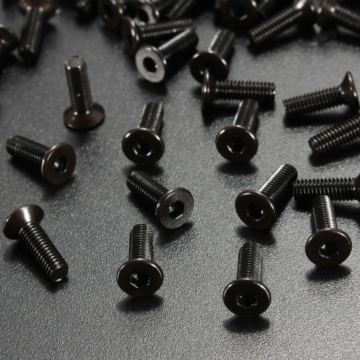 M3CH4 100Pcs M3 Carbon Steel Countersunk Hex Socket Screw 6-20mm Flat Head Hex Screw Metric