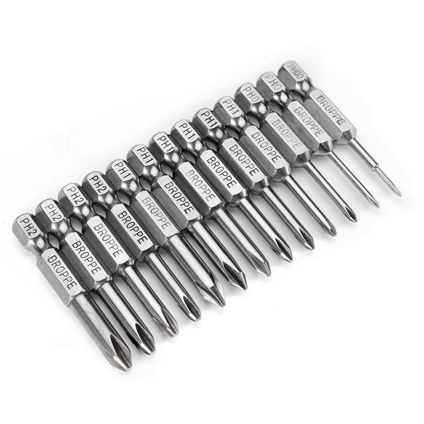 13pcs 50mm Magnetic Long Hex Shank Cross Head Screwdriver Bits