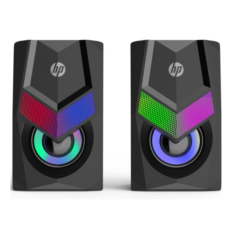 Computer Speaker 2.0 Channels Stereo Multimedia LED Backlighting USB+3.5mm Wired Speaker for Computer TV PC Laptop