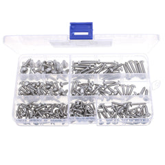 220pcs M3/M4/M5 Stainless Steel 304 Pan Head Phillip Trapper Self Trapping Screw