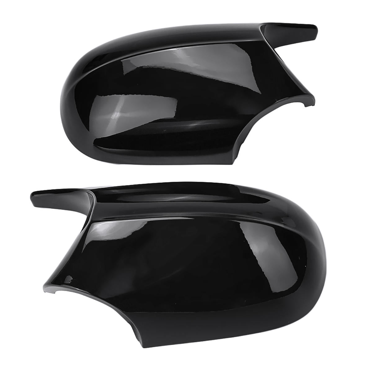 Car Rear View Mirror Cap Cover Replacement Left & Right Glossy Black