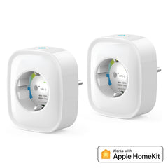 Smart plug WiFi 2pcs Socket Power Monitor Timing Function Remote Control Voice Control Works With Siri And HomeKit EU Plug