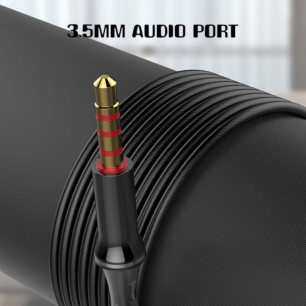 Wired Headphones Dual Dynamic Drivers 4 Speakers Noise Reduction Headset Line-Control In-Ear Earphones