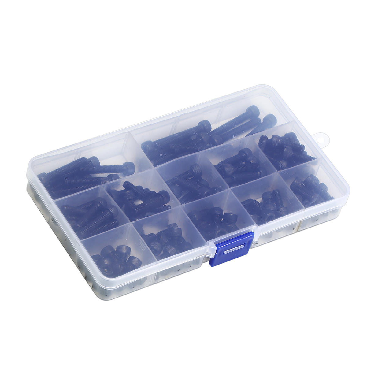 140Pcs M5 12.9 Grade Carbon Steel Hex Socket Cap Head Screw Bolt 6-35mm Set