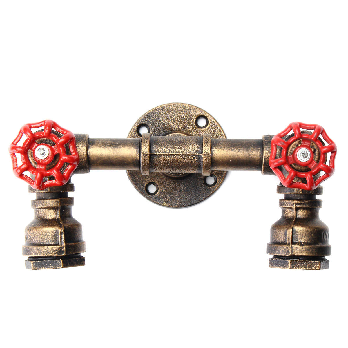 Retro Wall Lamp Industrial Iron Dual Water Pipe Shape Sconce Light Fixture Fitting Home Decor