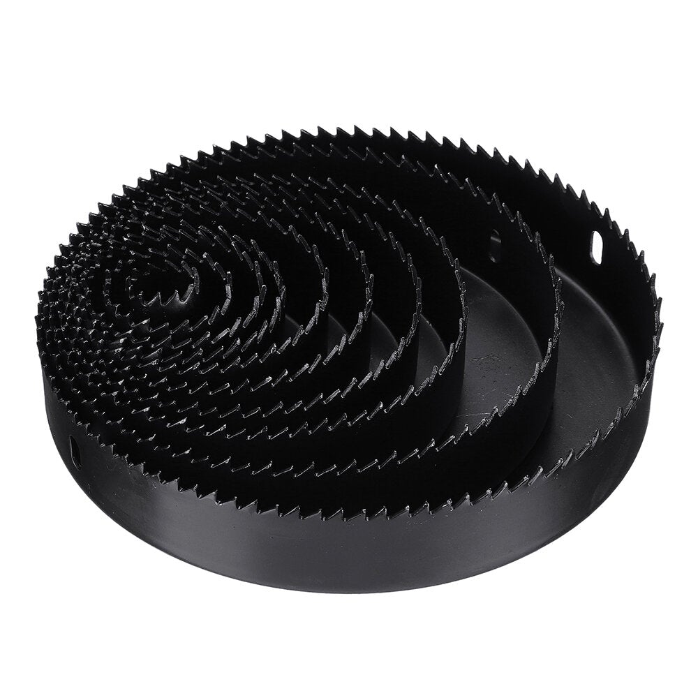 19Pcs Hole Saw Cutter Kit with 13Pcs Blades 19-152mm Woodworking Holesaw Cutting Drill Bit Set for Soft Wood, Plywood, Drywall, PVC