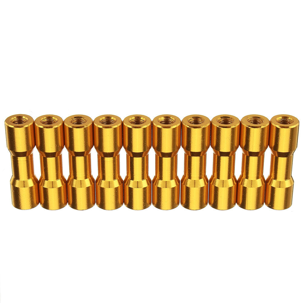 M3AS11 10Pcs M3 20mm Aluminum Alloy Standoff Spacer Round Column MultiColor Smooth Surface