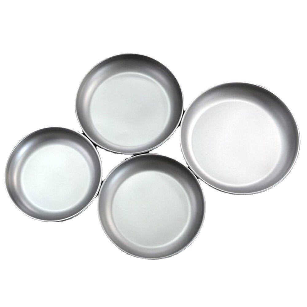 250/300/400/450ML Titanium Plates Tableware Dishes Ultralight Portable Outdoor Camping Picnic Travel