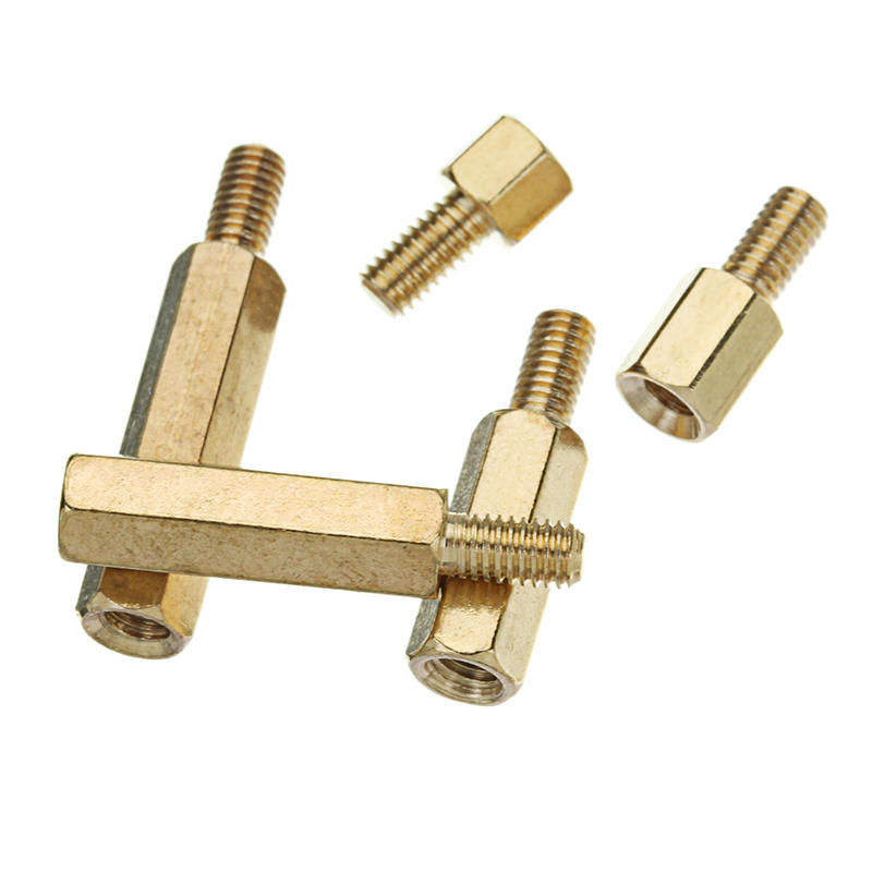 M3BH4 100Pcs M3 Male-Female Brass Hex Standoffs Support Spacer Pillar Screw for PCB Board