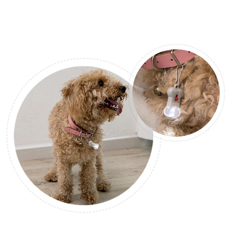 Bone Label Light Pet Tag Light Bulb Outdoor Dog Floodlight Missing Warning Light Pet Supplies