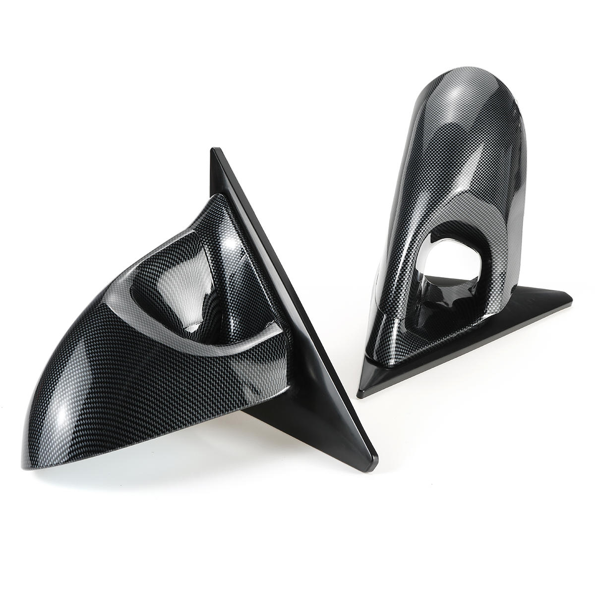 Car Manual Adjustable Side View Mirror Carbon Fibre Spoon Style For Civic 4Dr Sedan 1996-2000