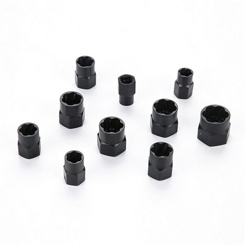 10Pcs High Bolt Nut Remover Screw Extractor Kit Damaged Bolt Remover Stud Extractor