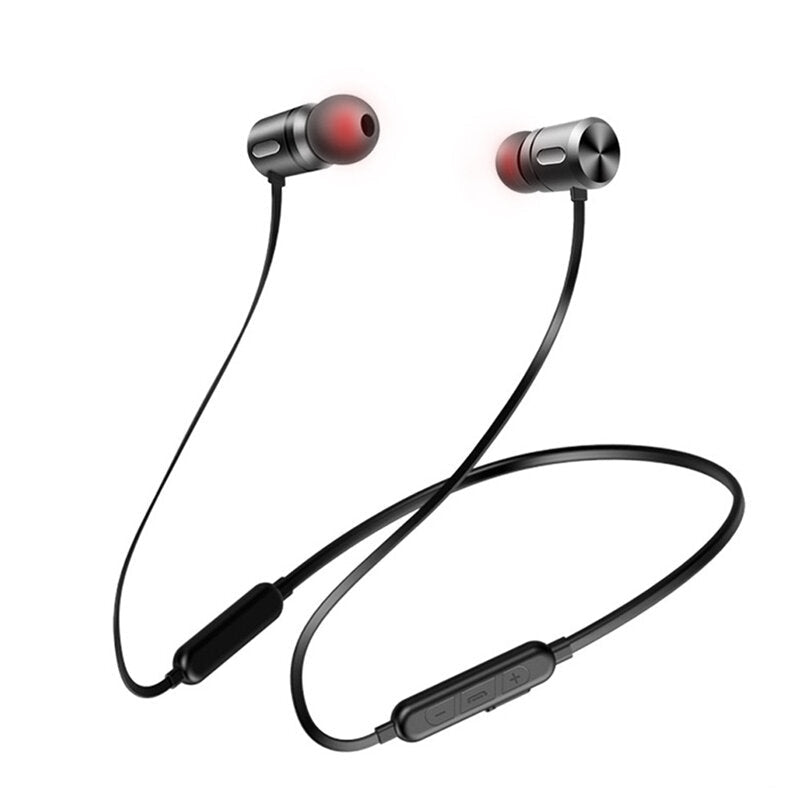 Wireless Bluetooth Headphones Stereo Bass CVC6.0 Noise Reduction Sweatproof Neckband Sports Earphones Magnetic with Mic