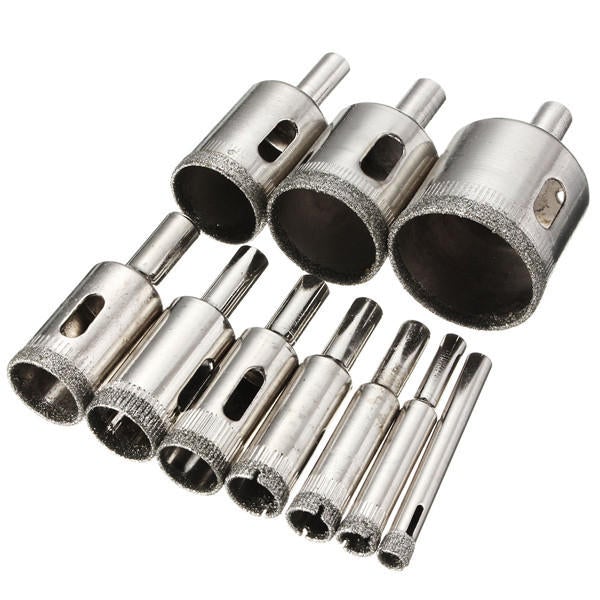 10pcs 6-32mm Diamond Hole Saw Drill Bit for Glass Ceramic Marble