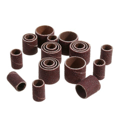 338pcs 1/4 3/8 1/2 Inch Sanding Drum Sleeves Sandpaper Ring Set for 3.175mm Shank Rotary Tool