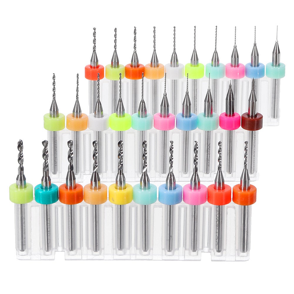 30pcs 0.1-2.0mm Tungsten Steel Hard Alloy PCB CNC Drill Bits For Circuit Boards PCB Drill Bit