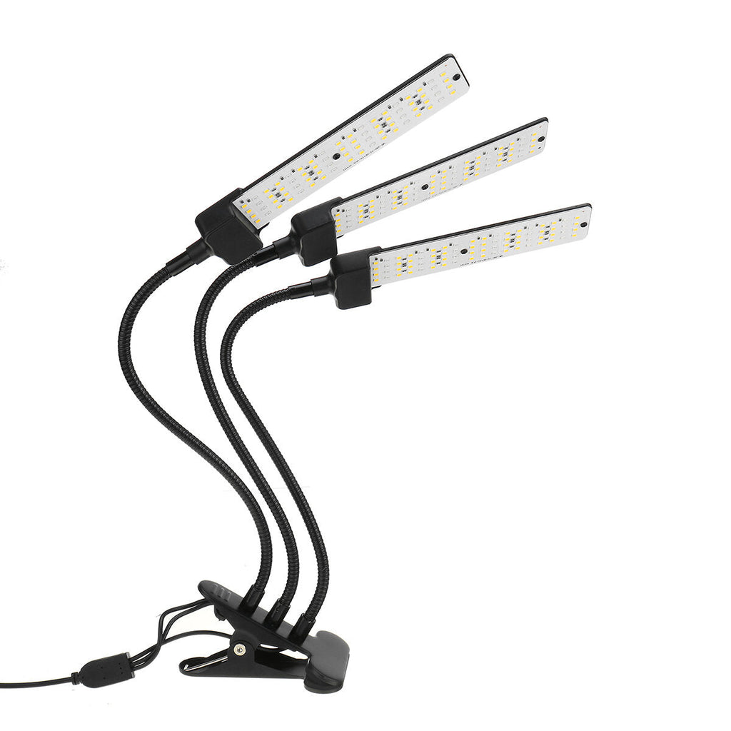 1/2/3/4 Heads USB Plant Grow Light Strip Hydroponic with Securing Clip
