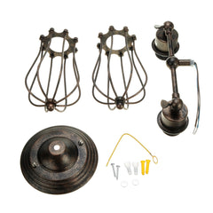 Industrial Wall-mounted Metal Cage Wall Sconce Lampshade Light Shade Without Bulb