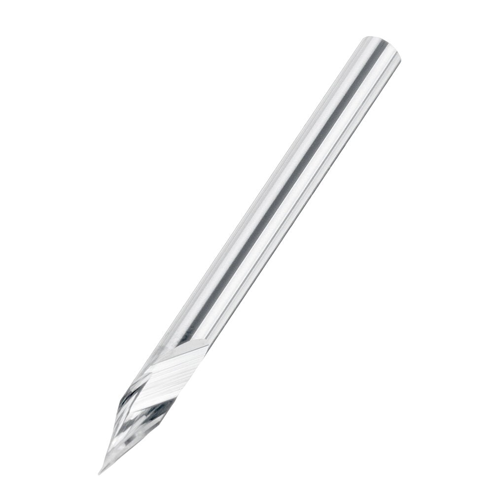 10Pcs 3.175mm Shank Engraving Bit End Milling Cutter 30 Degrees Tip 0.2mm Carbide 3D Milling Bit Carving