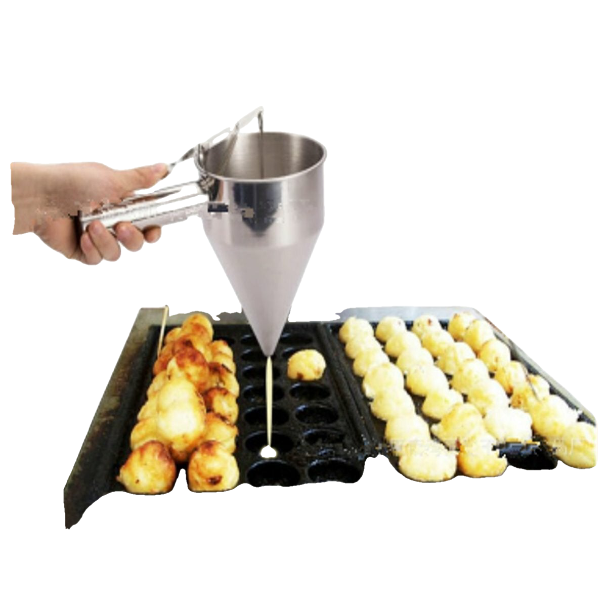 Imbuto conico Utensili in acciaio inox Octopus Fish Balls Kitchen Tool