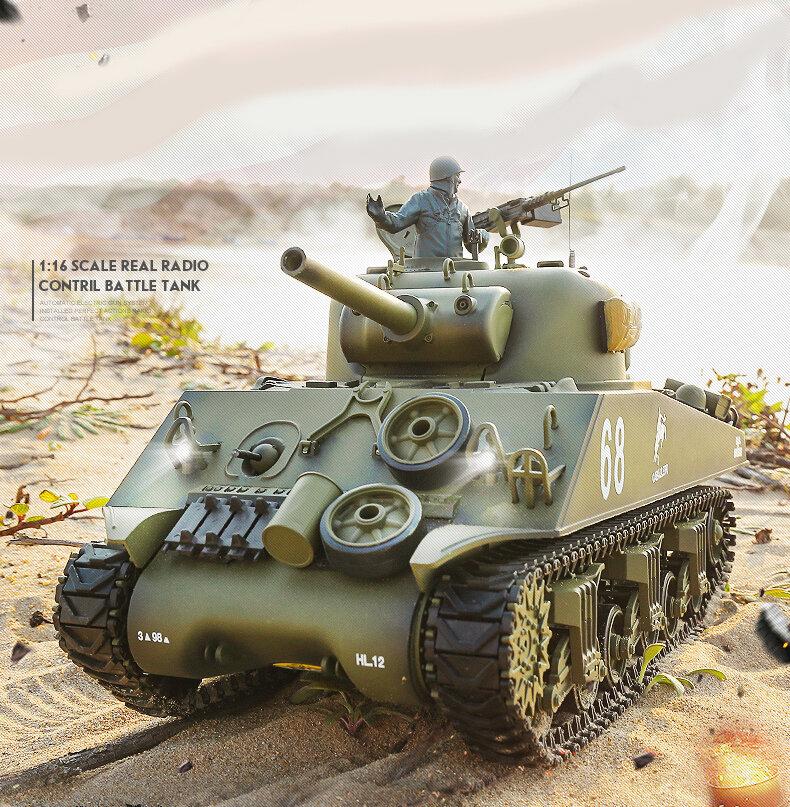 2.4G US Sherman M4A3 Upgraded RC Car Tank Vehicle Models