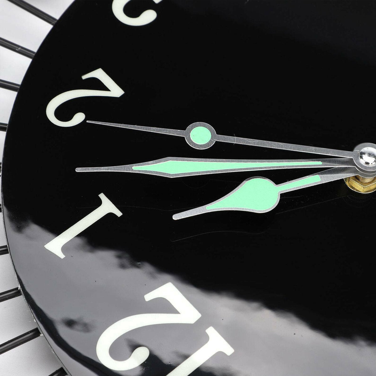 Large Modern 3D Crystal Wall Clock Luxury Round Dial Black Drops Home Office
