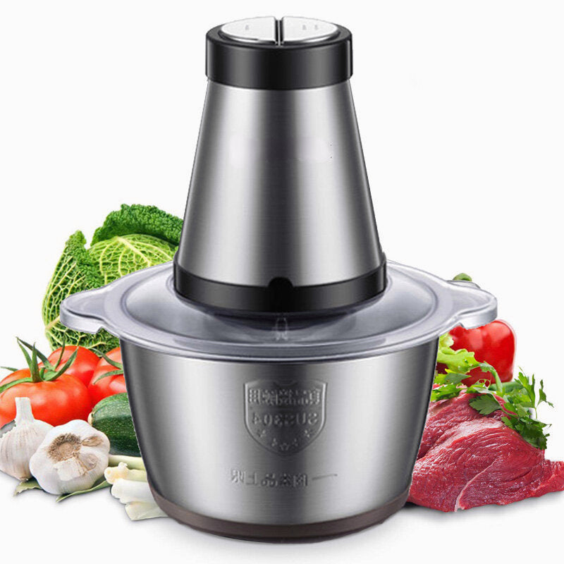 2 Speeds 500W 2L Capacity Meat Chopper Grinder Household Mincer Food Processor
