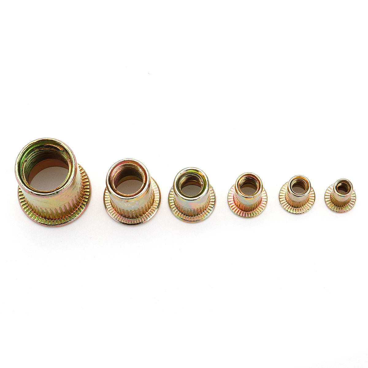 165PCS M3 M4 M5 M6 M8 M10 M12 Mixed Zinc Plated Carbon Steel Rivet Nut Insert Nuts