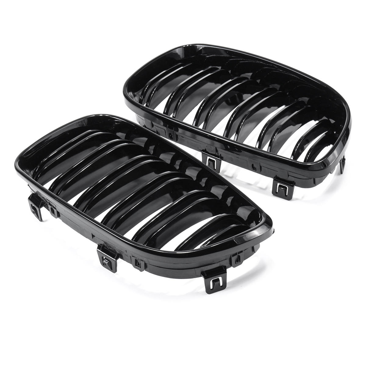 A Pair Of ABS Gloss Black Front Kidney Grille