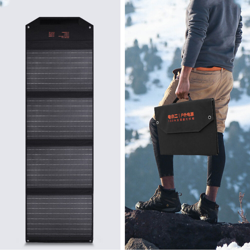 200W 5V Foldable Solar Panel USB Monocrystalline Parallel Battery Charger for 1000W Power Station Outdoor Backpack Camping Hiking Charging