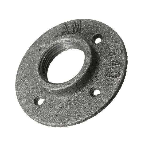 10pcs 1/2 Inch Malleable Iron Floor Flange Steel Iron Pipe Fitting Wall Mount
